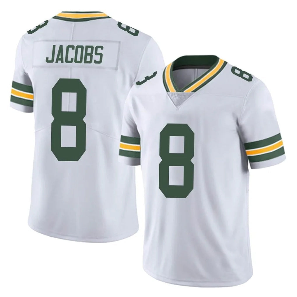 Odoa GB.Packers #8 Josh Jacobs Player White Vapor Untouchable Limited Home Game Stitched Jerseys