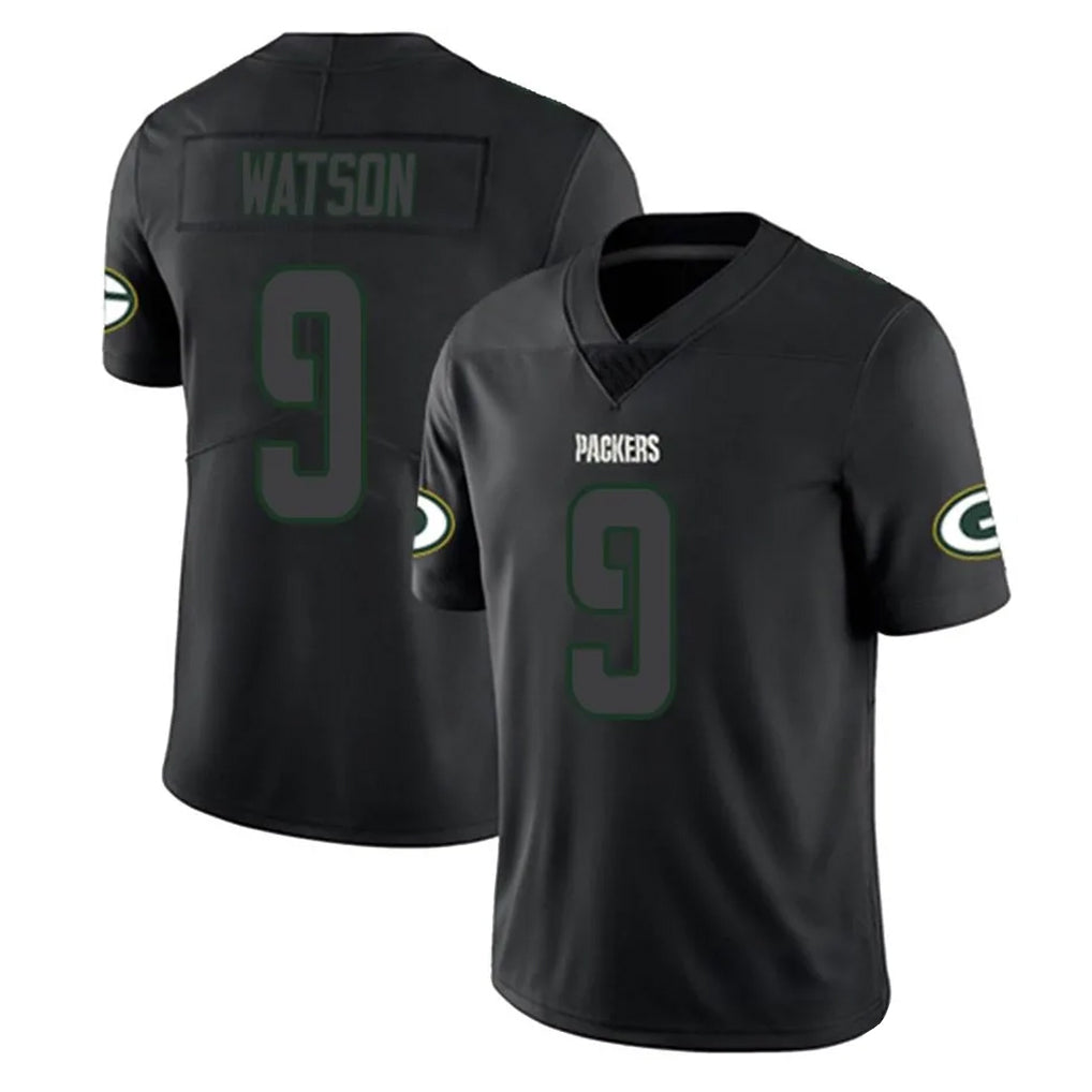 Odoa GB.Packers #9 Christian Watson Player Black Impact Limited Home Game Stitched Jerseys