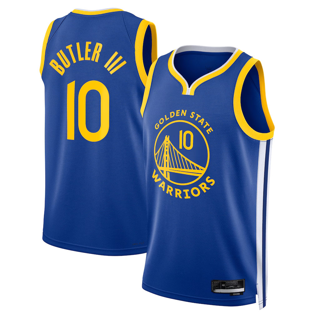 Odoa GS.Warriors #10 Jimmy Butler III Royal Swingman Jerseys - Icon Edition