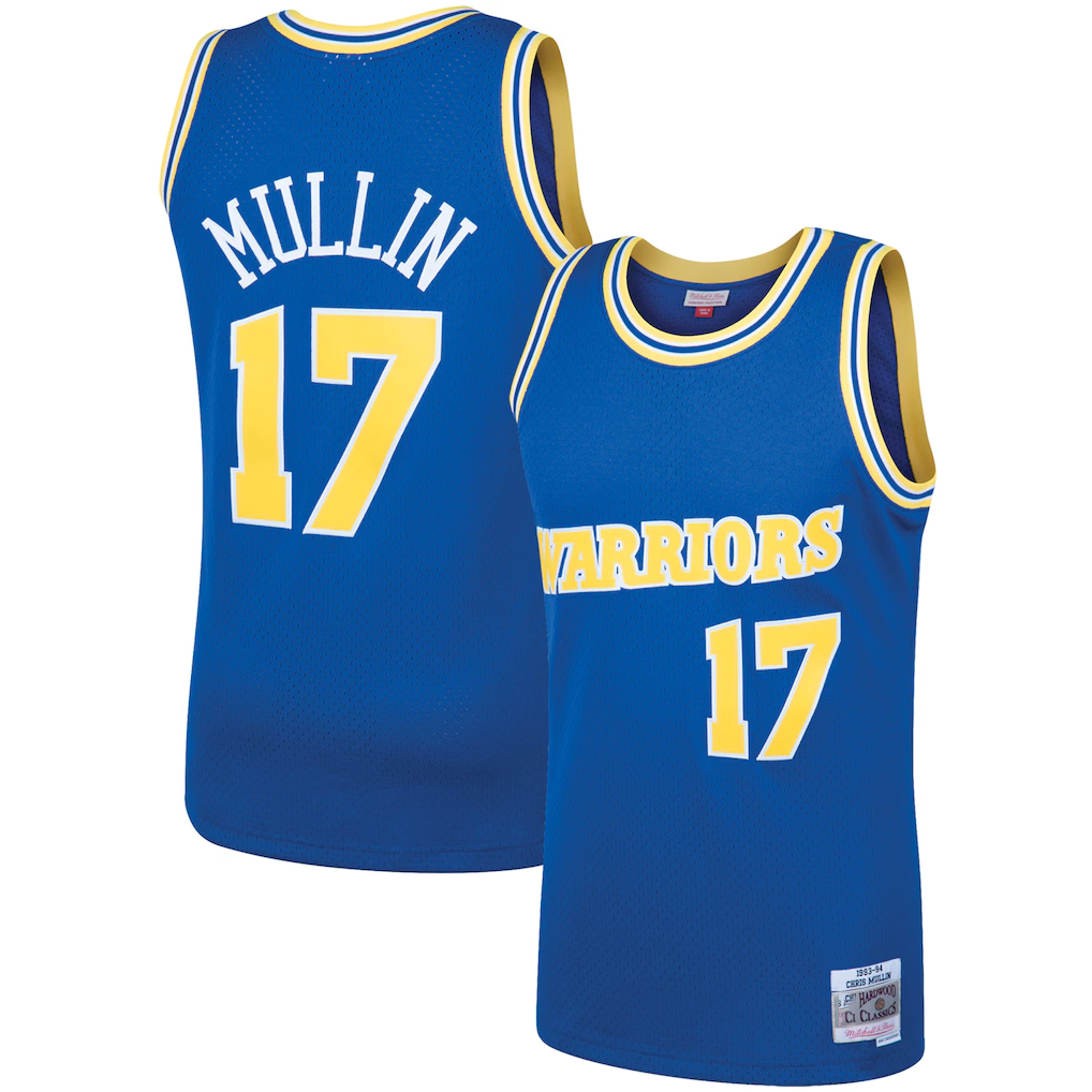 Odoa GS.Warriors #17 Chris Mullin Mitchell & Ness Royal 199394 Hardwood Classics Swingman Jerseys