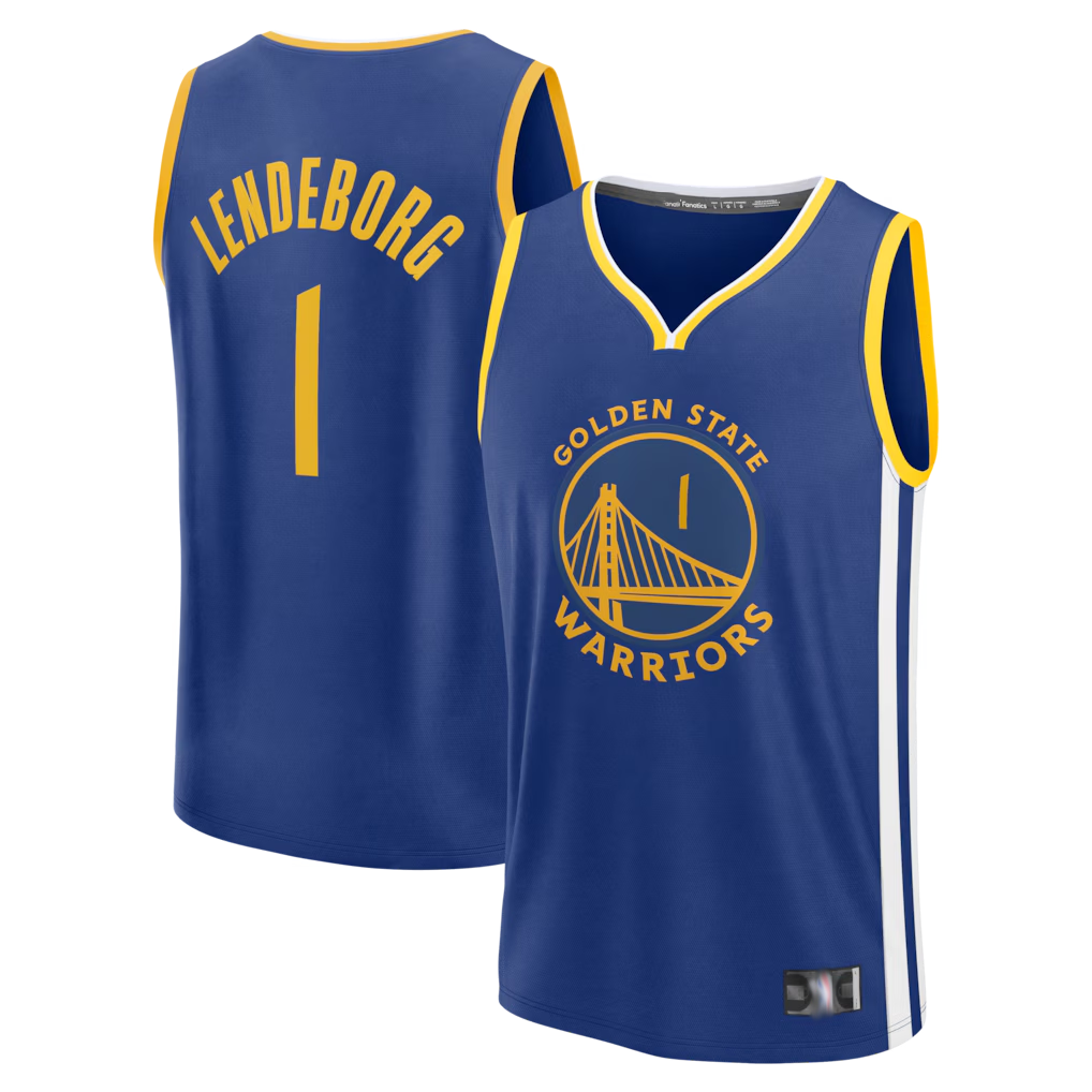 Odoa GS.Warriors #1 Yaxel Lendeborg Royal 2026  Draft First Round Pick Fast Break Jerseys - Icon Edition
