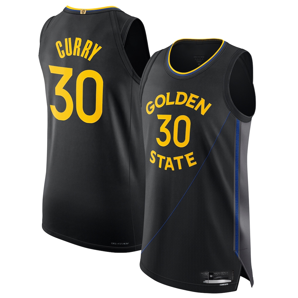 Odoa GS.Warriors #30 Stephen Curry Black 202425 Authentic Jerseys - Statement Edition