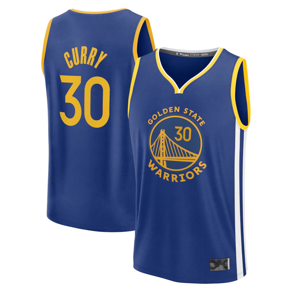 Odoa GS.Warriors #30 Stephen Curry Royal Fast Break Replica Jerseys - Icon Edition