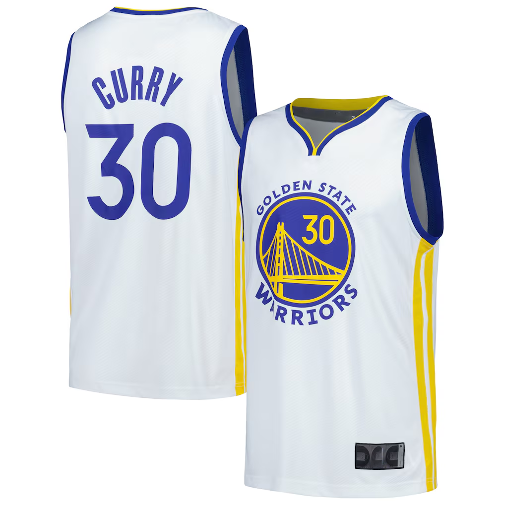 Odoa GS.Warriors #30 Stephen Curry White Fast Break Replica Player Jerseys - Association Edition