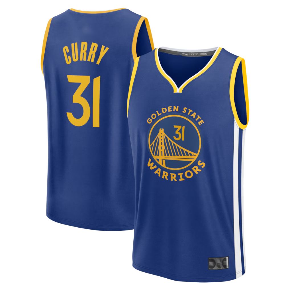 Odoa GS.Warriors #31 Seth Curry Blue Fast Break Replica Jerseys - Icon Edition