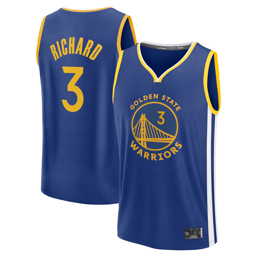 Odoa GS.Warriors #3 Will Richard Blue Fast Break Replica Jerseys - Icon Edition