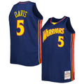Odoa GS.Warriors #5 Baron Davis Mitchell & Ness Navy Big & Tall Hardwood Classics 200607 Swingman Jerseys