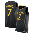 Odoa GS.Warriors #7 Kristaps Porzi??is Black Swingman Jerseys - Statement Edition