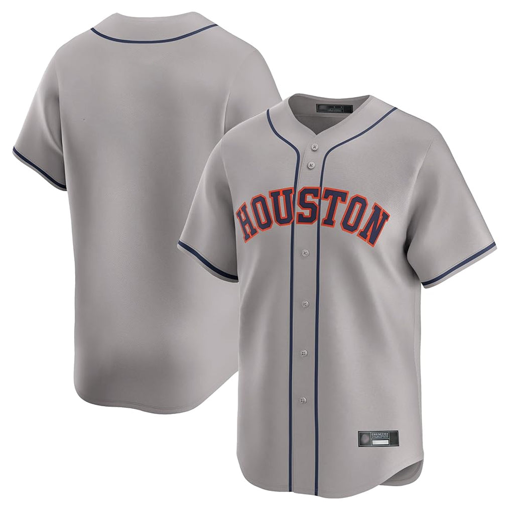 Odoa H.Astros Gray Home Limited Blank Player Stitched Jerseys