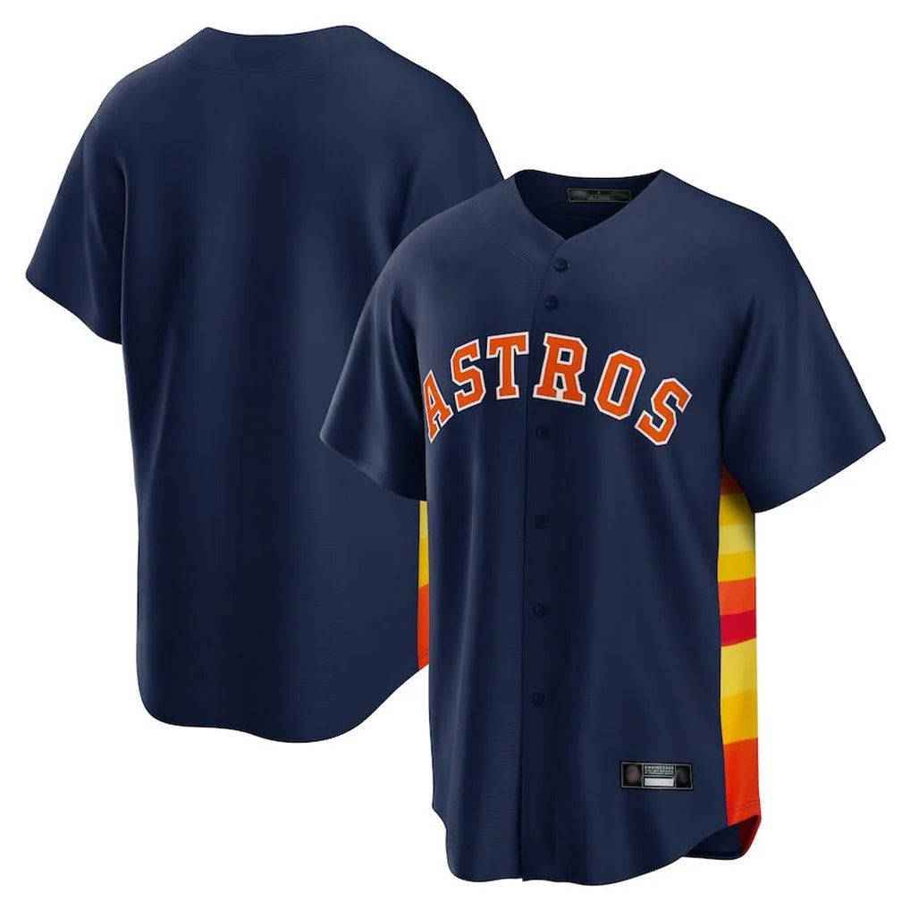 Odoa H.Astros Navy Home Game Blank Player Stitched Jerseys