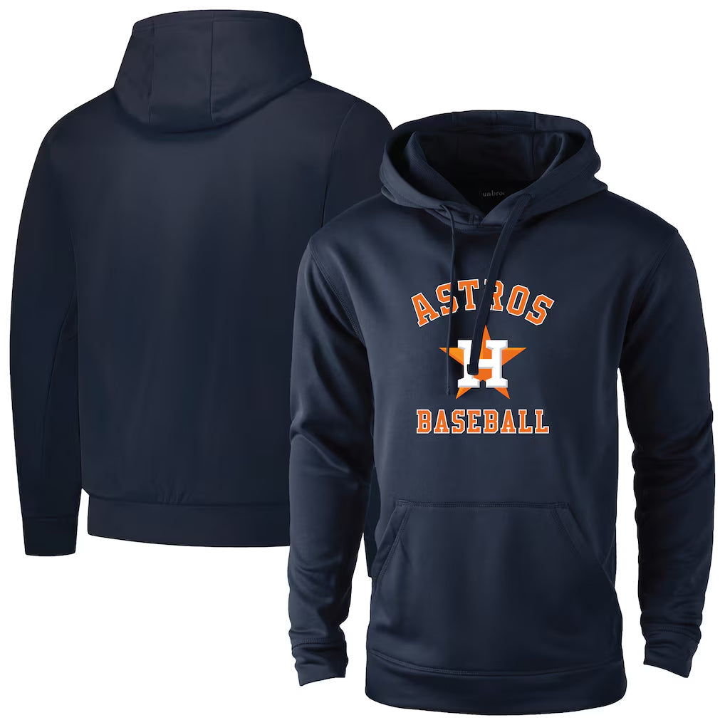 Odoa H.Astros Navy Pullover Hoodie Blank Player Stitched Jerseys