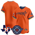 Odoa H.Astros Orange City Connect Texas Patch Vapor Premier Blank Player Limited Home Stitched Jerseys