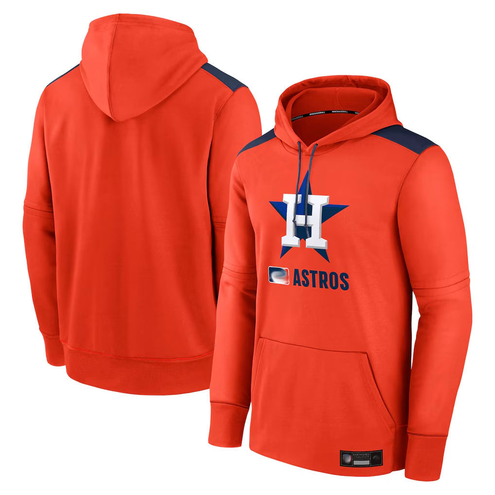 Odoa H.Astros Orange Club Fleece Pullover Hoodie Blank Player Stitched Jerseys