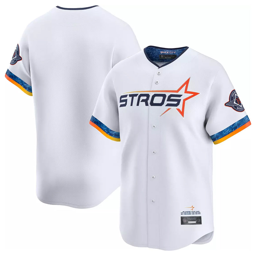 Odoa H.Astros White City Connect Limited Home Blank Player Stitched Jerseys
