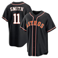 Odoa H.Astros #11 Cam Smith Player Black Fashion Out Home Game Stitched Jerseys