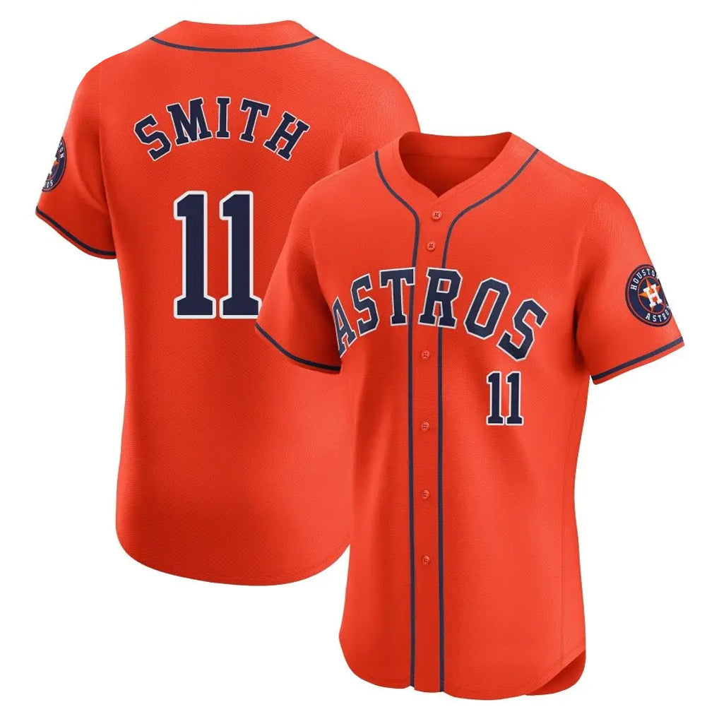 Odoa H.Astros #11 Cam Smith Player Orange Home Limited Elite Stitched Jerseys