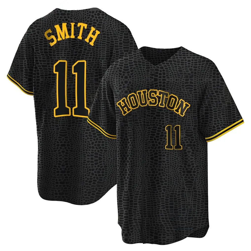 Odoa H.Astros #11 Cam Smith Player Snake Skin City Home Game Stitched Jerseys