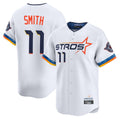 Odoa H.Astros #11 Cam Smith Player White City Connect Limited Home Stitched Jerseys