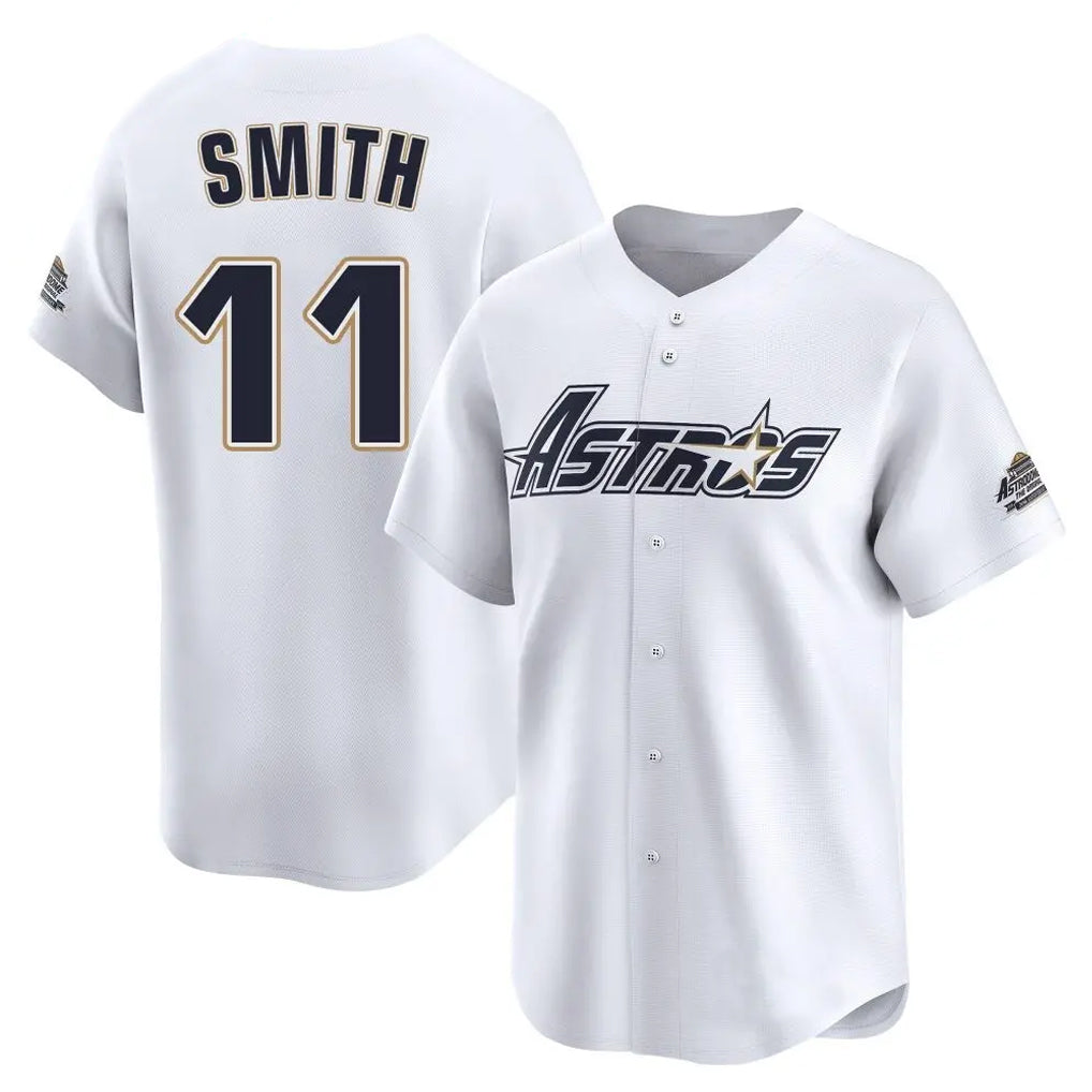Odoa H.Astros #11 Cam Smith Player White Throwback Cooperstown Collection Limited Stitched Jerseys