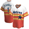 Odoa H.Astros #1 Carlos Correa Player Rainbow Cooperstown Collection T-shirt Stitched Jerseys