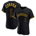 Odoa H.Astros #1 Carlos Correa Player Snake Skin City Limited Elite Home Stitched Jerseys