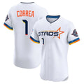 Odoa H.Astros #1 Carlos Correa Player White City Connect Limited Elite Home Stitched Jerseys