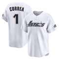 Odoa H.Astros #1 Carlos Correa Player White Throwback Cooperstown Collection Limited Stitched Jerseys