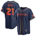 Odoa H.Astros #21 Yainer Diaz Player Navy City Connect Home Game Stitched Jerseys