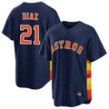 Odoa H.Astros #21 Yainer Diaz Player Navy Home Game Stitched Jerseys