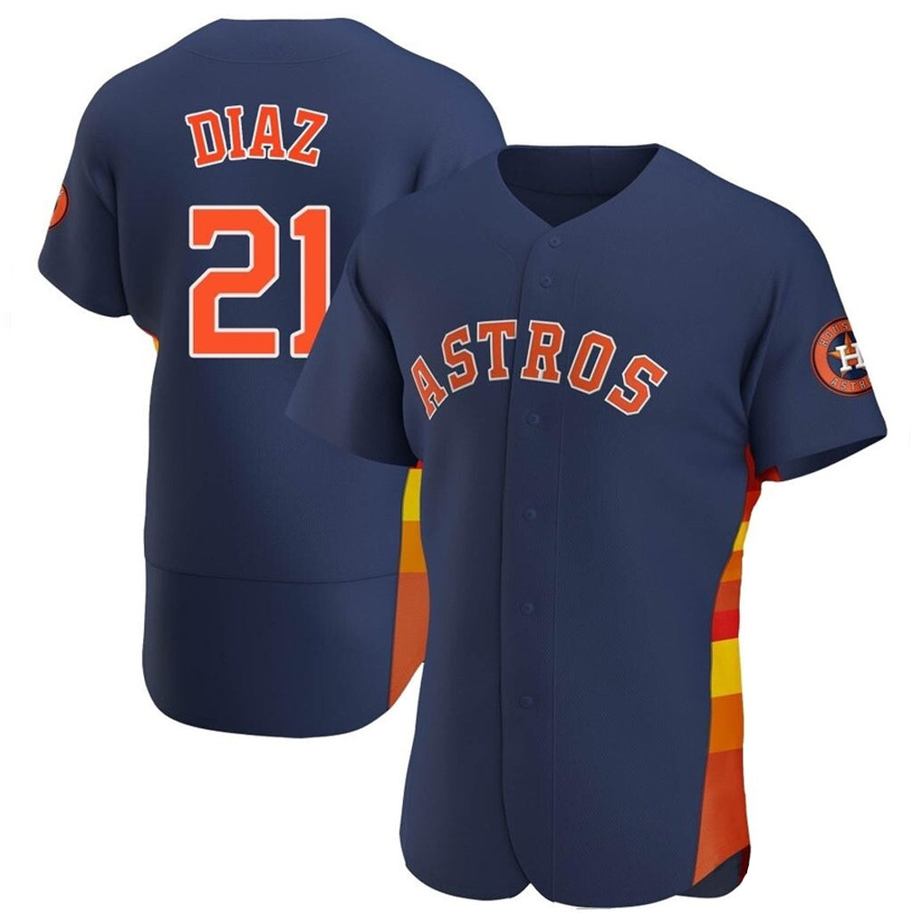 Odoa H.Astros #21 Yainer Diaz Player Navy Home Limited Elite Stitched Jerseys