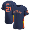 Odoa H.Astros #21 Yainer Diaz Player Navy Home Limited Elite Stitched Jerseys