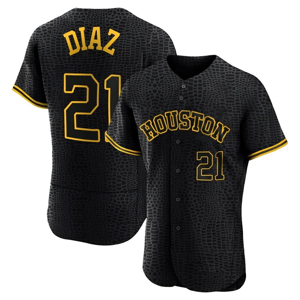 Odoa H.Astros #21 Yainer Diaz Player Snake Skin City Limited Elite Home Stitched Jerseys