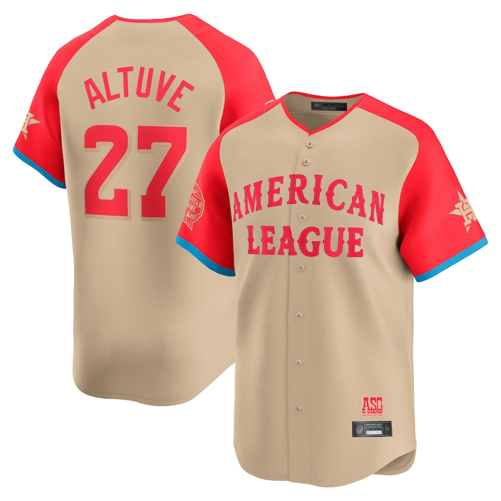Odoa H.Astros #27 Jose Altuve Player Cream American League All-Star Game Limited Stitched Jerseys