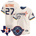 Odoa H.Astros #27 Jose Altuve Player Cream City Connect Texas Patch Vapor Premier Limited Home Stitched Jerseys