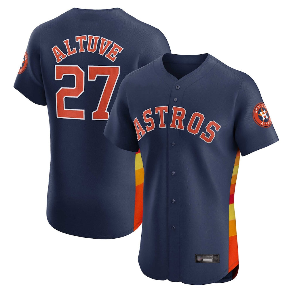 Odoa H.Astros #27 Jose Altuve Player Navy Limited Elite Home Stitched Jerseys