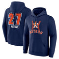 Odoa H.Astros #27 Jose Altuve Player Navy Pullover Hoodie Stitched Jerseys