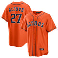 Odoa H.Astros #27 Jose Altuve Player Orange Home Game Stitched Jerseys