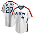 Odoa H.Astros #27 Jose Altuve Player White Cooperstown Collection T-shirt Stitched Jerseys
