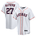Odoa H.Astros #27 Jose Altuve Player White Home Game Stitched Jerseys