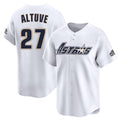 Odoa H.Astros #27 Jose Altuve Player White Throwback Cooperstown Collection Limited Stitched Jerseys