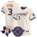 Odoa H.Astros #3 Jeremy Pe?a Player Cream City Connect Texas Patch Vapor Premier Limited Home Stitched Jerseys