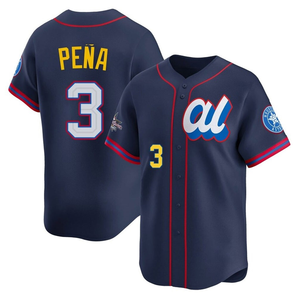 Odoa H.Astros #3 Jeremy Pe?a Player Navy American League All-Star Game Limited Stitched Jerseys