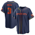 Odoa H.Astros #3 Jeremy Pe?a Player Navy City Connect Home Game Stitched Jerseys