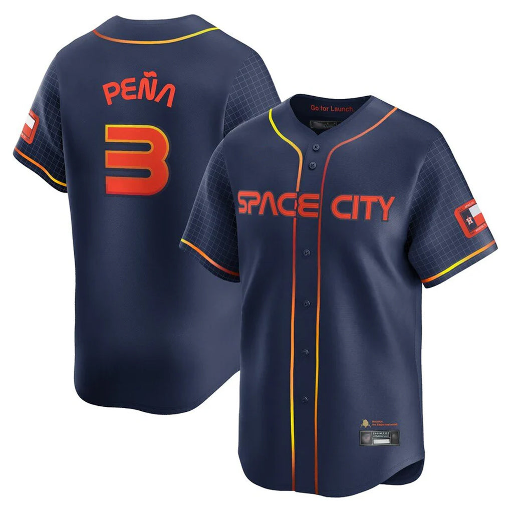 Odoa H.Astros #3 Jeremy Pe?a Player Navy City Connect Home Limited Stitched Jerseys
