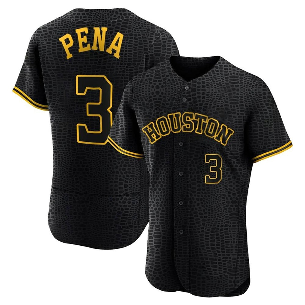 Odoa H.Astros #3 Jeremy Pe?a Player Snake Skin City Limited Elite Home Stitched Jerseys