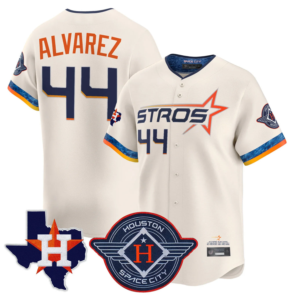 Odoa H.Astros #44 Yordan Alvarez Player Cream City Connect Texas Patch Vapor Premier Limited Home Stitched Jerseys