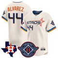 Odoa H.Astros #44 Yordan Alvarez Player Cream City Connect Texas Patch Vapor Premier Limited Home Stitched Jerseys