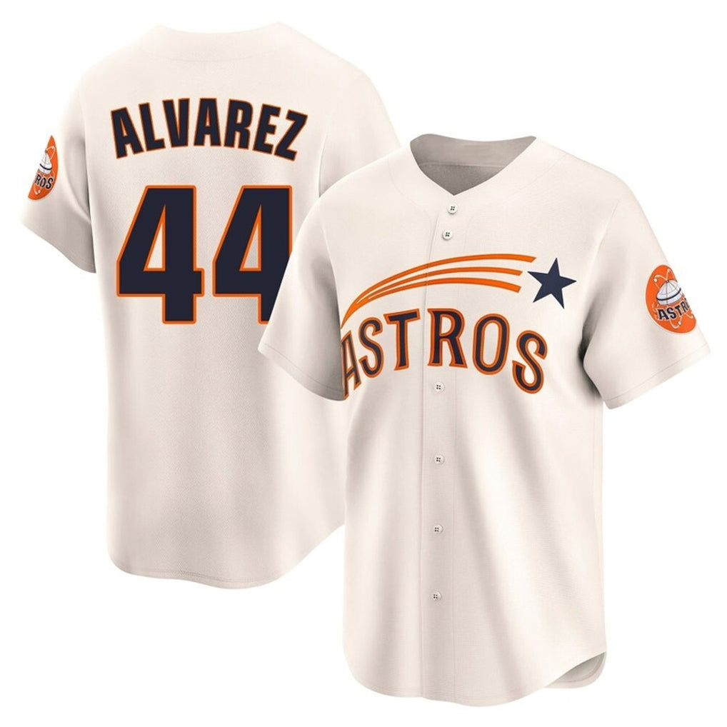 Odoa H.Astros #44 Yordan Alvarez Player Cream Throwback Cooperstown Collection Limited Stitched Jerseys