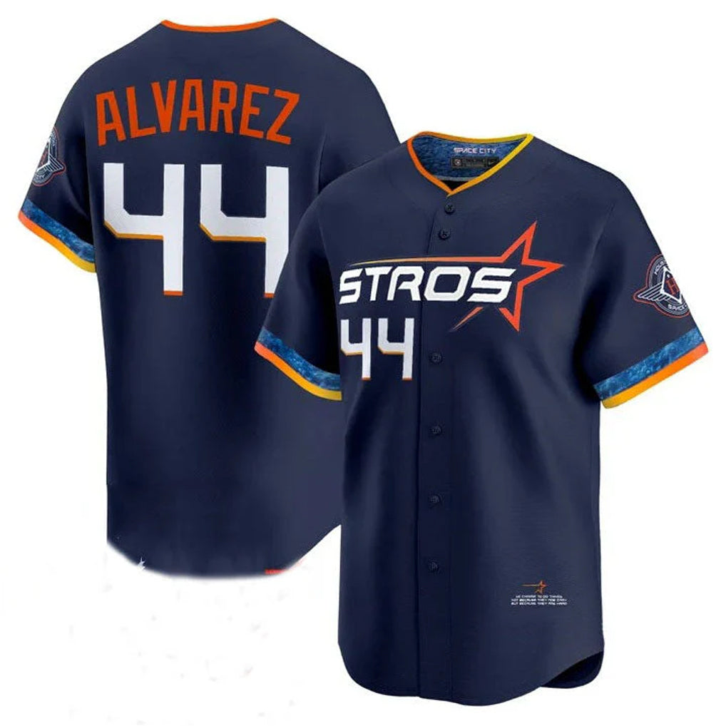 Odoa H.Astros #44 Yordan Alvarez Player Navy City Connect Limited Home Stitched Jerseys