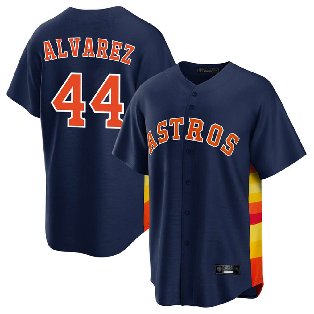 Odoa H.Astros #44 Yordan Alvarez Player Navy Home Game Stitched Jerseys